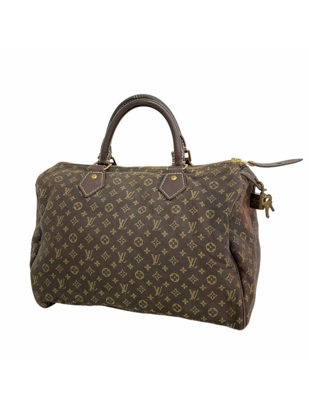 Louis Vuitton Handbag Monogram Mini Lin Speedy 30 Ebene